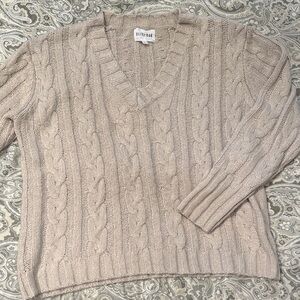 Olive & Oak Beige Cable Knit Pullover